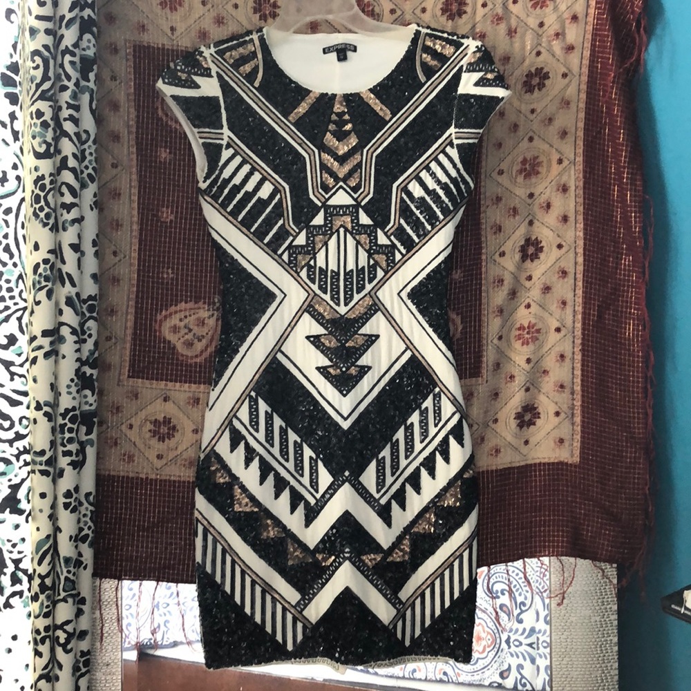 Express Sequence Mini Dress